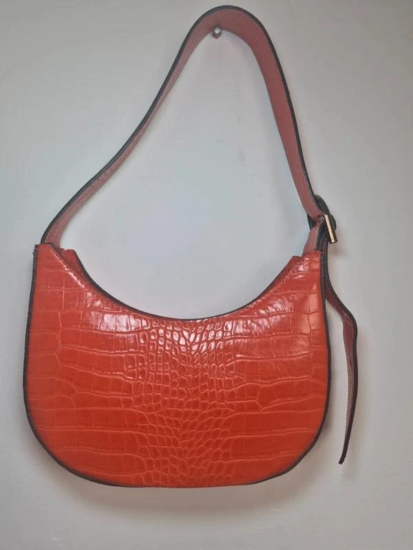 Bolso de mano Hotic naranja efecto cocodrilo vintage Y2K – photo 2